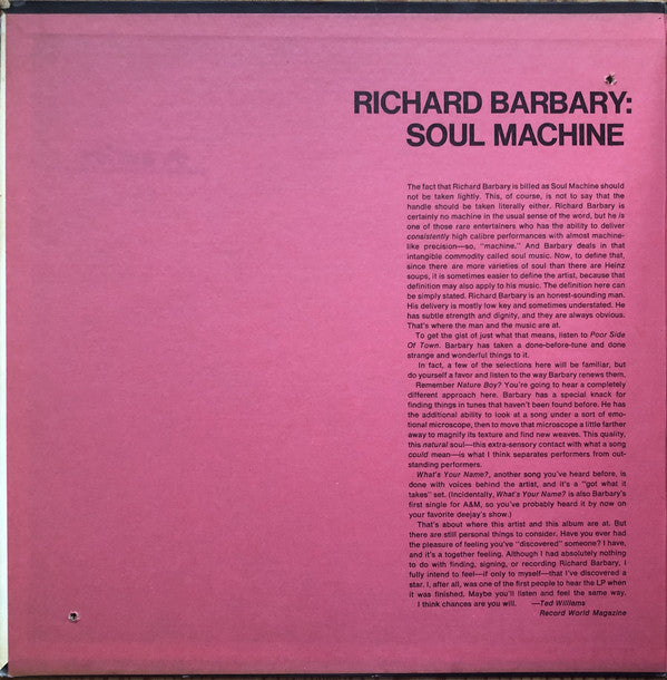 Richard Barbary : Soul Machine (LP, Album)