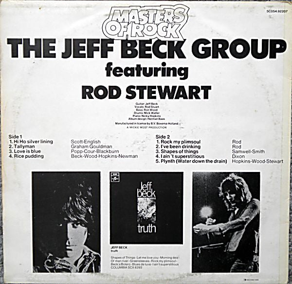 Jeff Beck Group Featuring Rod Stewart : Masters Of Rock (LP, Comp)