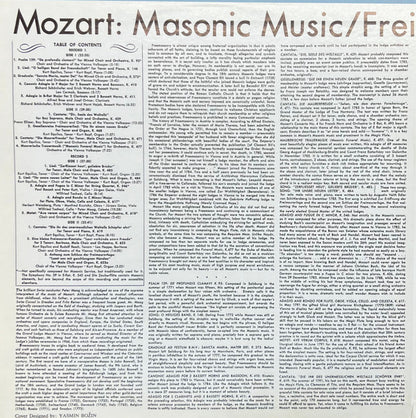 Wolfgang Amadeus Mozart, Peter Maag Conducting Wiener Volksopernorchester : Complete Masonic Music (2xLP, Album)