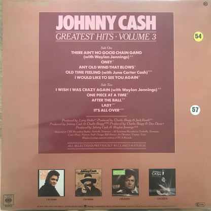 Johnny Cash : Greatest Hits Volume 3 (LP, Comp)