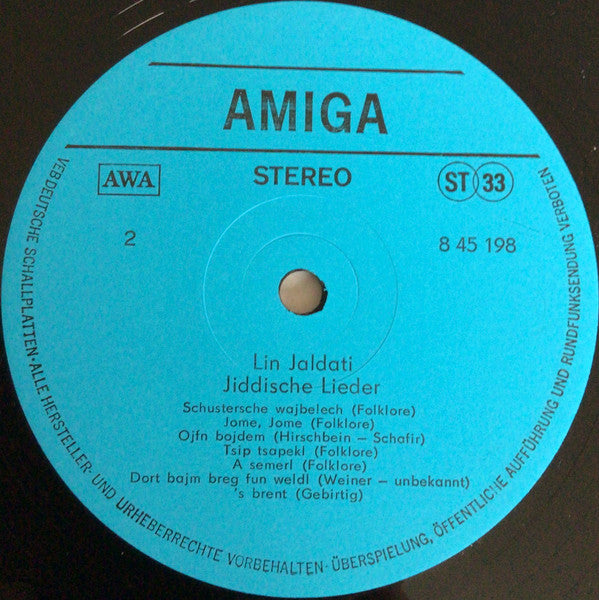 Lin Jaldati : Jiddische Lieder (LP, Album)