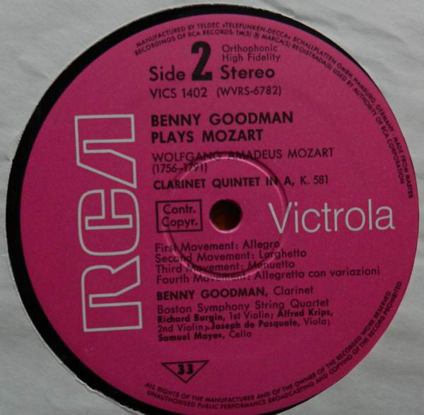 Wolfgang Amadeus Mozart - Benny Goodman : Benny Goodman Spielt Mozart (LP)