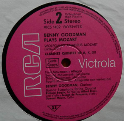 Wolfgang Amadeus Mozart - Benny Goodman : Benny Goodman Spielt Mozart (LP)