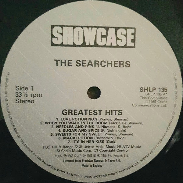 The Searchers : Greatest Hits (LP, Comp)