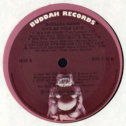 Barbara Mason : Give Me Your Love (LP, Album, Son)