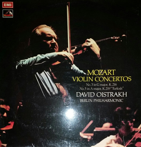 Wolfgang Amadeus Mozart - David Oistrach, Berliner Philharmoniker : Violin Concertos No. 3 & 5 (LP, Album, Comp)