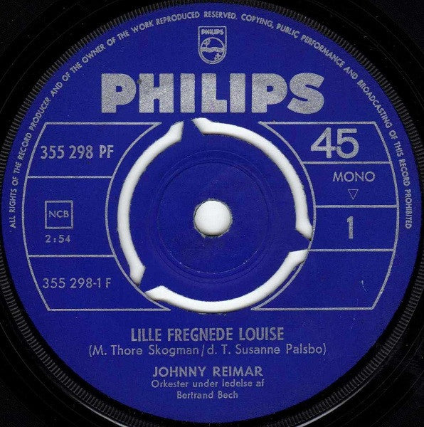 Johnny Reimar : Lille Fregnede Louise (7", Mono)