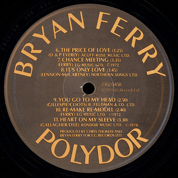 Bryan Ferry : Let's Stick Together (LP, Album, RE)