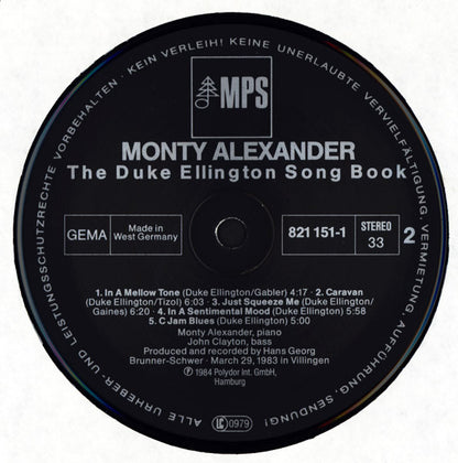 Monty Alexander : The Duke Ellington Song Book (LP, Album)