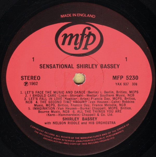 Shirley Bassey With Nelson Riddle And His Orchestra : What Now My Love (LP, Album, RE)