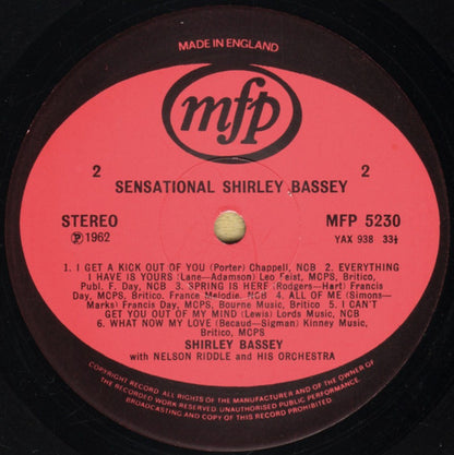 Shirley Bassey With Nelson Riddle And His Orchestra : What Now My Love (LP, Album, RE)