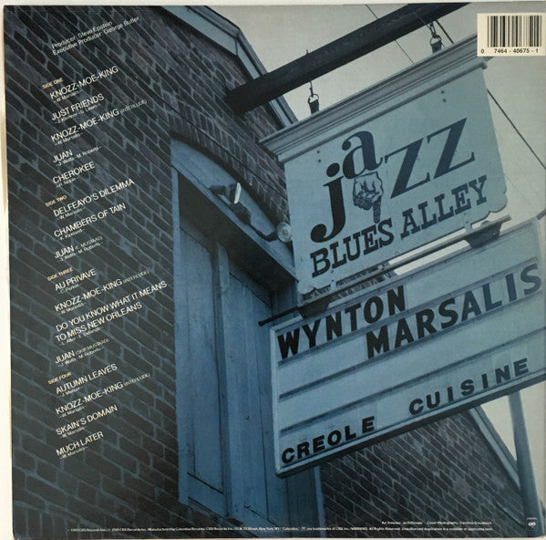 Wynton Marsalis : The Wynton Marsalis Quartet Live At Blues Alley (2xLP, Album, Gat)