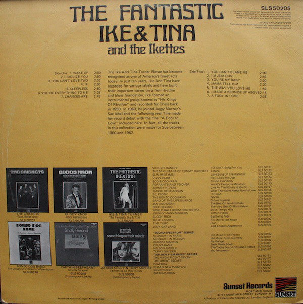 Ike & Tina Turner : The Fantastic Ike & Tina Turner And The Ikettes (LP, Comp)