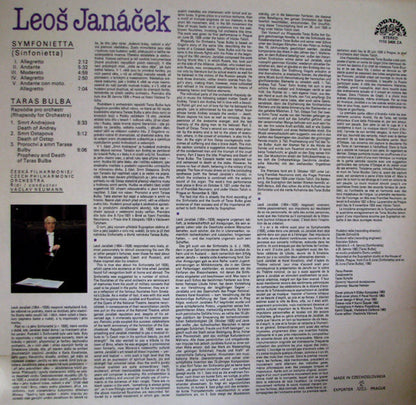 Leoš Janáček - The Czech Philharmonic Orchestra, Václav Neumann : Sinfonietta, Taras Bulba (LP, Album, RP)