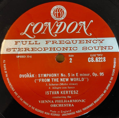 Antonín Dvořák, Wiener Philharmoniker, István Kertész : New World Symphony (LP)