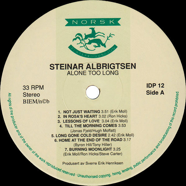 Steinar Albrigtsen : Alone Too Long (LP, Album)
