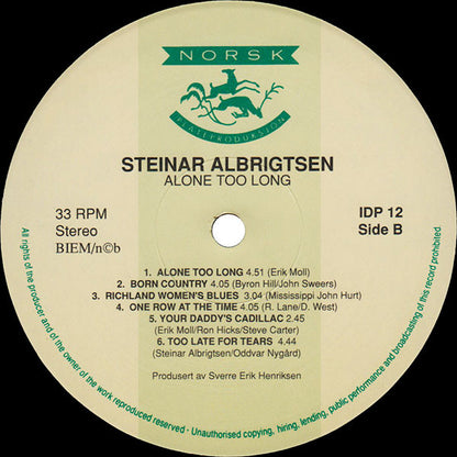 Steinar Albrigtsen : Alone Too Long (LP, Album)