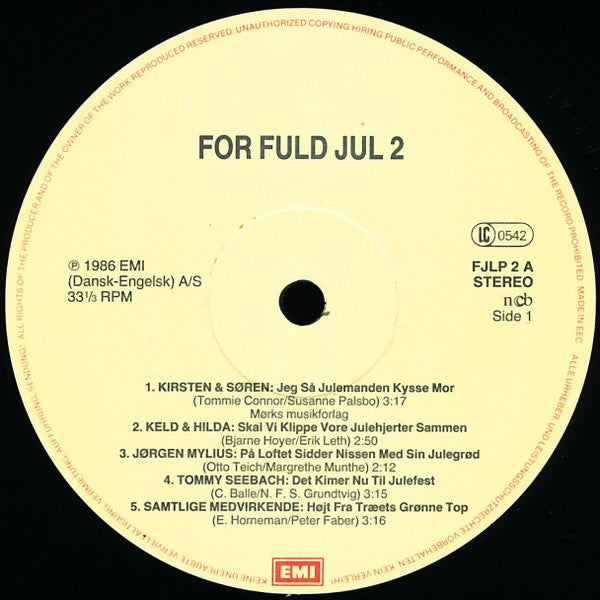 Various : For Fuld Jul 2 (LP)