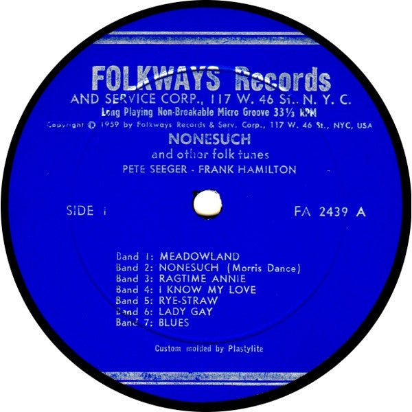 Pete Seeger And Frank Hamilton (3) : Nonesuch And Other Folk Tunes (LP)
