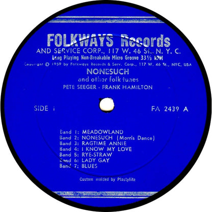 Pete Seeger And Frank Hamilton (3) : Nonesuch And Other Folk Tunes (LP)