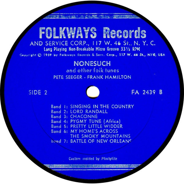 Pete Seeger And Frank Hamilton (3) : Nonesuch And Other Folk Tunes (LP)