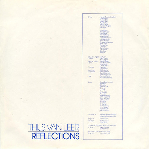 Thijs van Leer : Reflections (LP, Album)