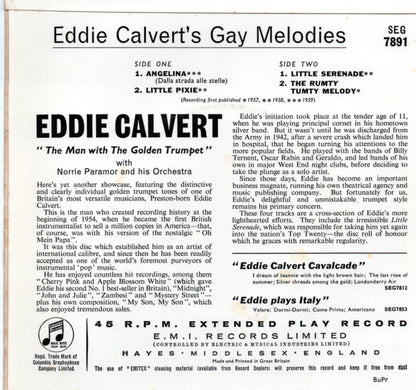 Eddie Calvert With Norrie Paramor And His Orchestra : Eddie Calvert's Gay Melodies (7", EP)