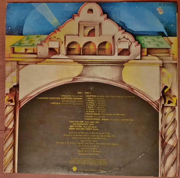 Focus (2) : Focus At The Rainbow (LP, Album, bla)