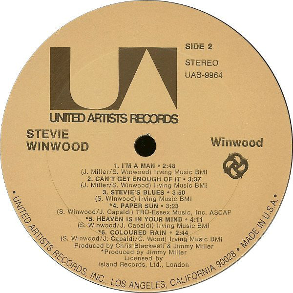 Steve Winwood : Winwood (2xLP, Comp, RE, Ter)