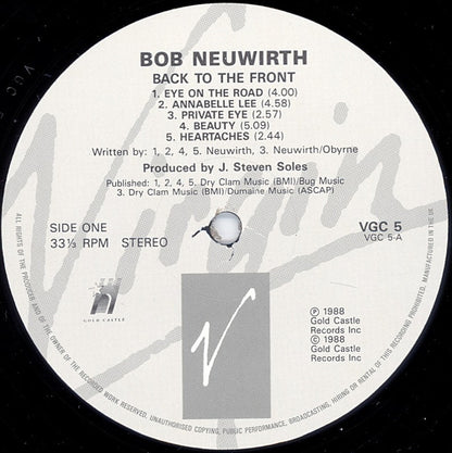 Bob Neuwirth : Back To The Front (LP, Album)