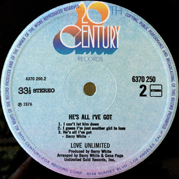 Love Unlimited : He's All I've Got (LP, Album)