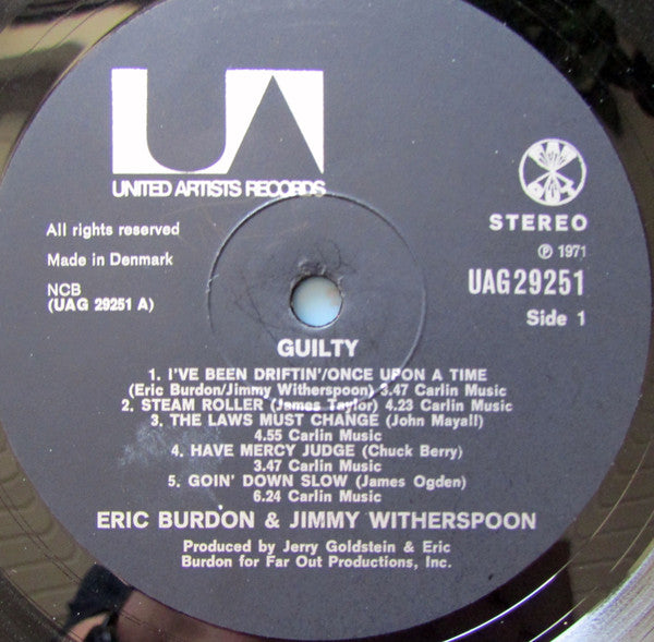 Eric Burdon & Jimmy Witherspoon : Guilty! (LP, Album)