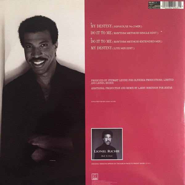 Lionel Richie : My Destiny (12")