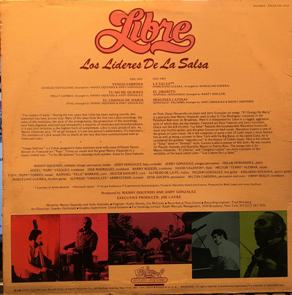 Libre : Los Lideres De La Salsa (LP, Album)