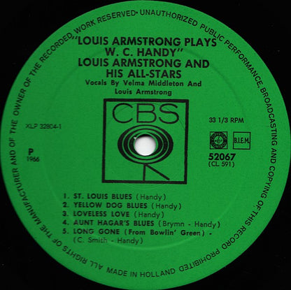 Louis Armstrong : Louis Armstrong Plays W. C. Handy (LP, Album)