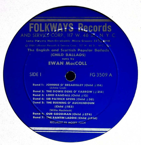 Ewan MacColl : The English And Scottish Popular Ballads (Child Ballads) (LP, Album)