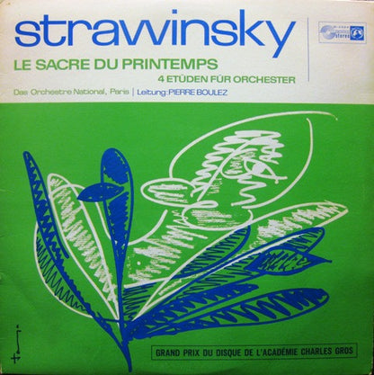 Igor Stravinsky - Orchestre National De France, Pierre Boulez : Le Sacre Du Printemps / 4 Etüden Für Orchester (LP)