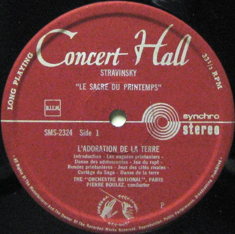 Igor Stravinsky - Orchestre National De France, Pierre Boulez : Le Sacre Du Printemps / 4 Etüden Für Orchester (LP)
