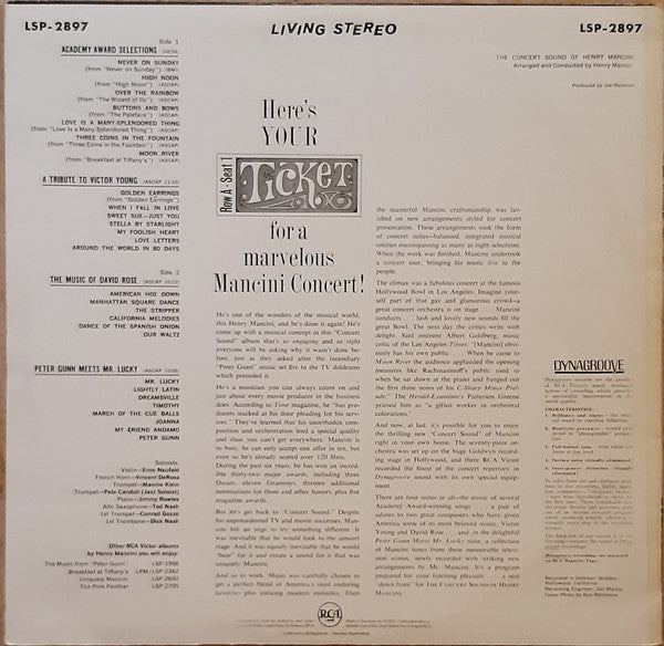 Henry Mancini : The Concert Sound Of Henry Mancini (LP, Album)