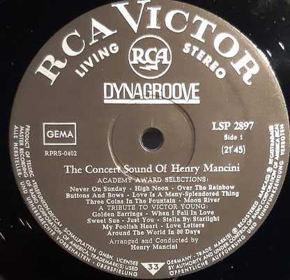 Henry Mancini : The Concert Sound Of Henry Mancini (LP, Album)