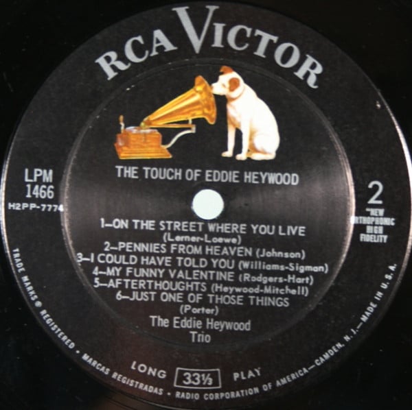 Eddie Heywood Trio : The Touch Of Eddie Heywood (LP, Album, Mono, Ind)