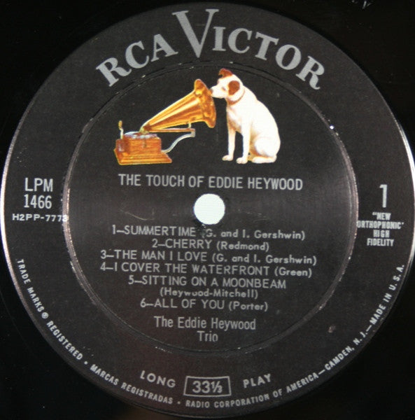 Eddie Heywood Trio : The Touch Of Eddie Heywood (LP, Album, Mono, Ind)