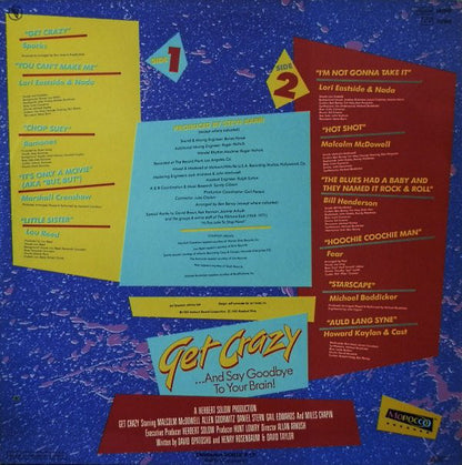 Various : Get Crazy (Original Motion Picture Soundtrack) (LP, Album)
