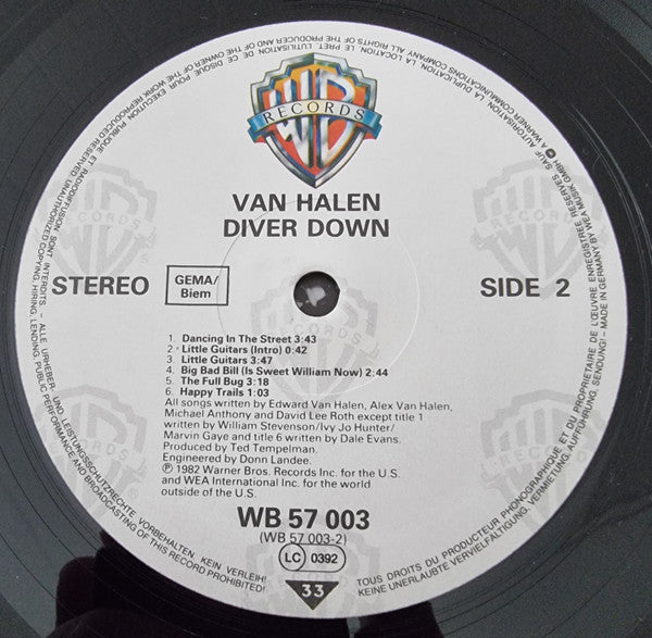 Van Halen : Diver Down (LP, Album)