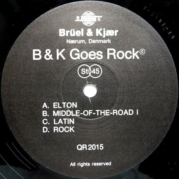 B&K Goes Rock : B&K Goes Rock (LP)