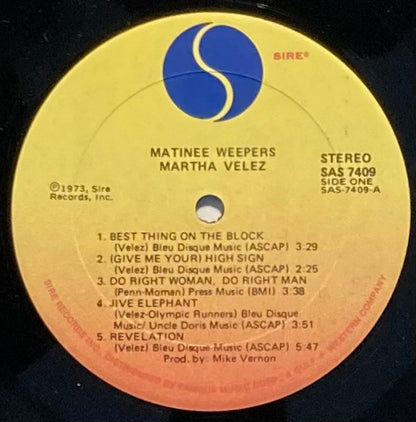 Martha Velez : Matinée Weepers (LP)