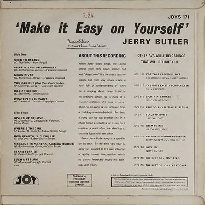 Jerry Butler : Make It Easy On Yourself (LP, Album)