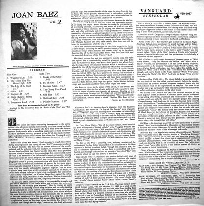 Joan Baez : Joan Baez Vol. 2 (LP, Album, RE)