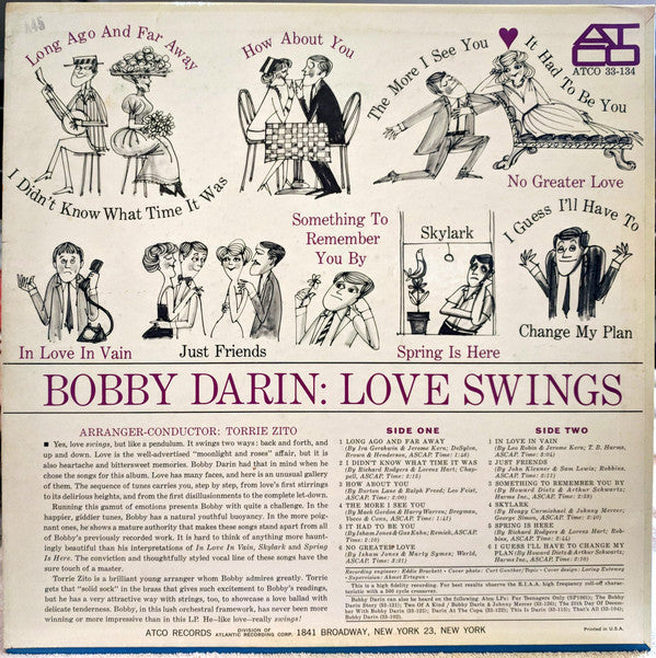 Bobby Darin : Love Swings (LP, Album, Mono)