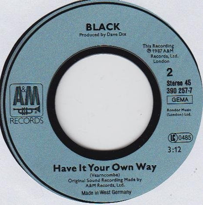 Black (2) : I'm Not Afraid (7", Single, Tex)